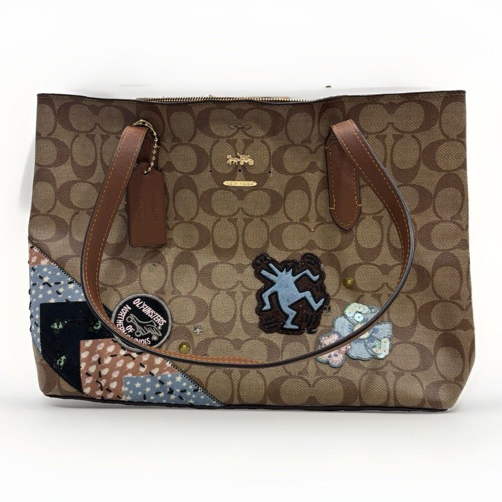 Coach x Keith Haring Purse Avenue Carryall in Signature Canvas Patches